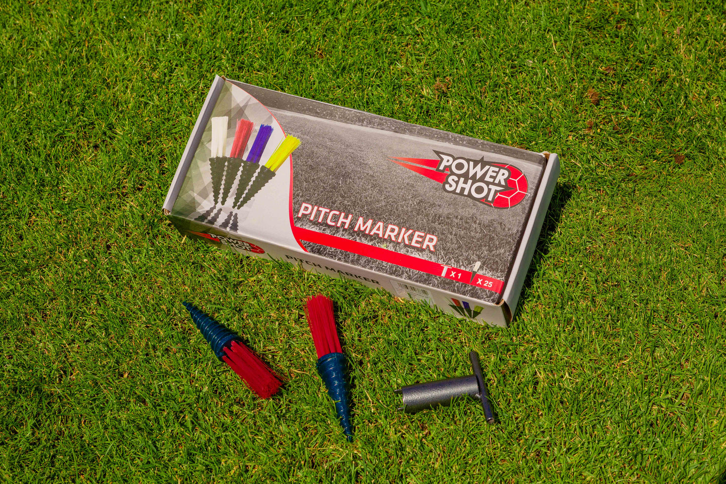 PITCHMARKER Instant Ground Marking System- set of 25 - RED Sports Invention AS