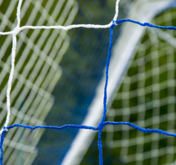 POWERSHOT® Stadium Box Goal Net - 4mm - TWO COLOURS - WHITE AND BLUE Sports Invention AS