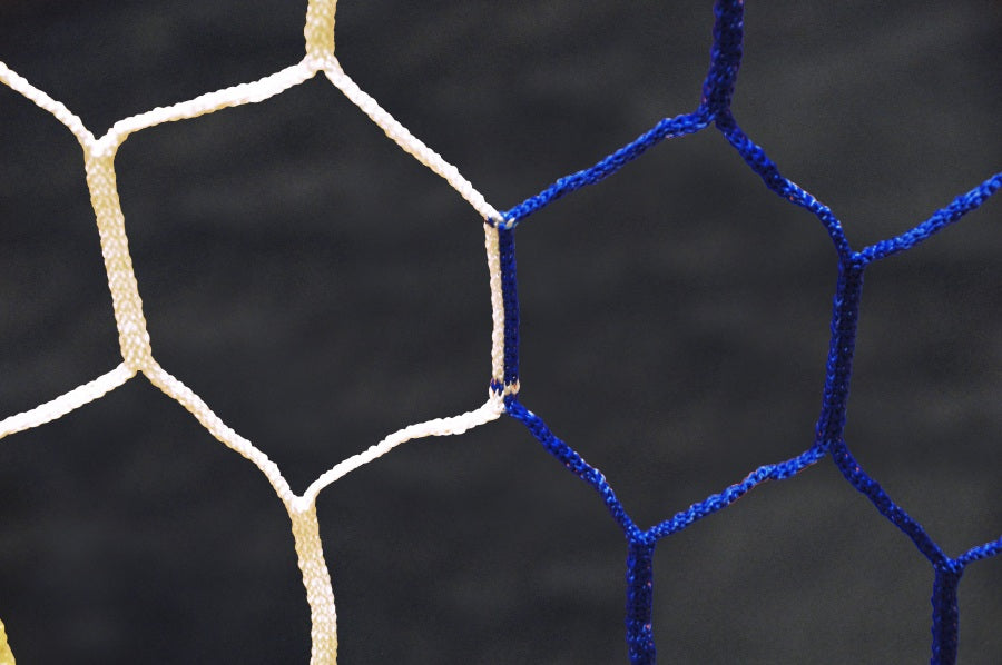 POWERSHOT® Stadium Box Goal Net - 4.5mm - HEXAGONAL - BLUE/WHITE Sports Invention AS
