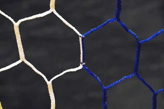 POWERSHOT® Stadium Box Goal Net - 4.5mm - HEXAGONAL - BLUE/WHITE Sports Invention AS