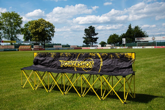 Sammenleggbar 6-seters benk – Gul og svart Sports Invention AS