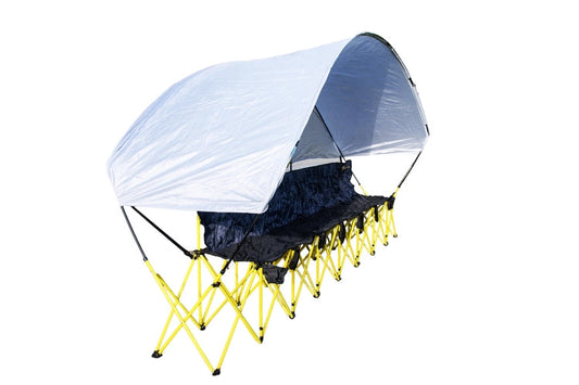 Sammenleggbar benk – 6 seter med regntrekk Sports Invention AS