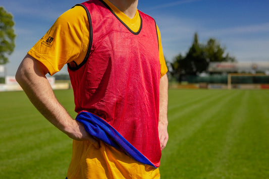 Reversible training bib - Blue/Red - XXL