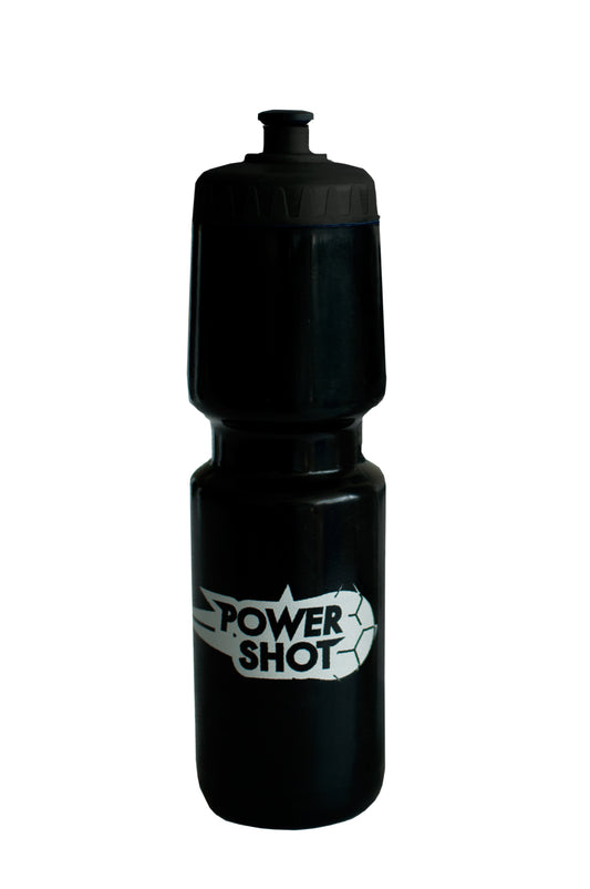 POWERSHOT® Water Bottle black blottle with red cap